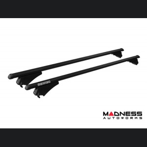 Alfa Romeo Stelvio Roof Rack Cross Bars - for models w/ factory roof rails - Black